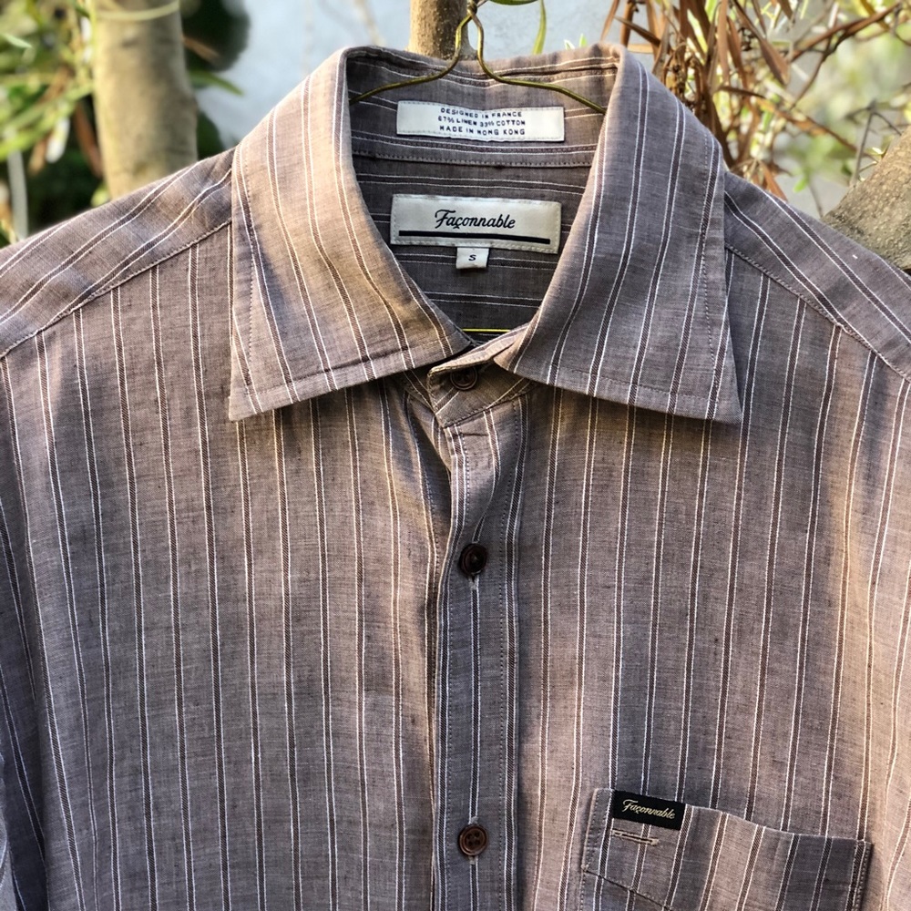 NW Faconnable Linen blend dress shirt, Size S